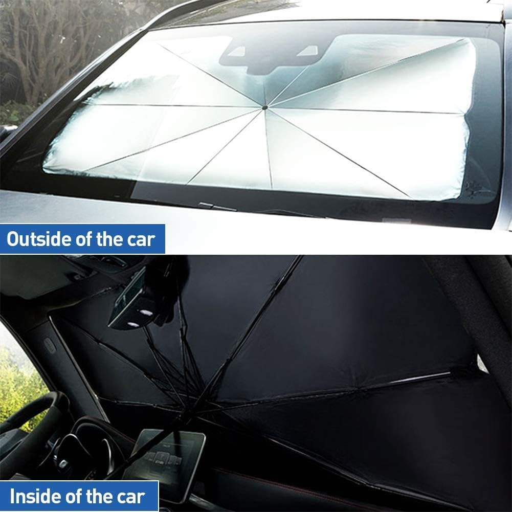 Al Baraqah™ - Car Care Foldable Windshield Sunshade Umbrella – All-Weather UV Blocker & Thermal Shield